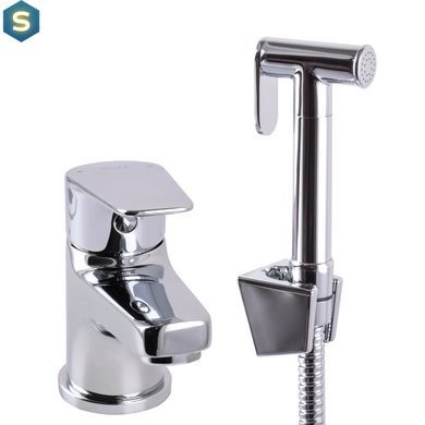 Смеситель для умывальника Topaz Capri TCA-15206-H43 гигиен. с стоп-лейкой, встроенный клапан,D35, Хром