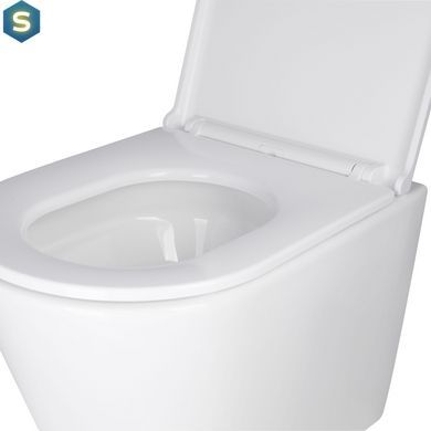 Унітаз підвісний Qtap Scorpio безободковий Ultra Quiet з сидінням Soft-close QT1433053EUQW, Білий