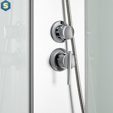 Душовий бокс Lidz Tani SB90x90.SAT.LOW.FR Frost, Хром матовий, матовий, хром матовий