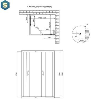 Душова кабіна Lidz Wawel SC120x80.SAT.LOW.FR, скло Frost 5 мм без піддона, Хром матовий, Універсальна, матовий
