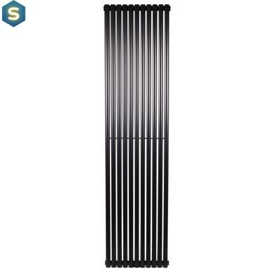 Дизайнерский радиатор вертикальный Betatherm Elipse 2 H-1800мм, L-445мм, нижнее подключение BCV2180/11 9005M 99, Черный матовый