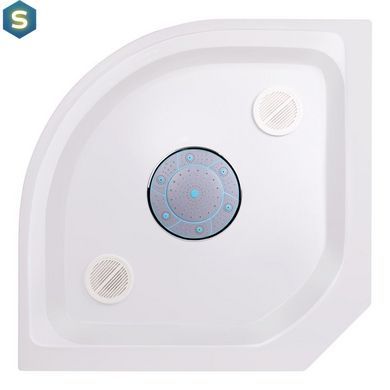 Душовий бокс Lidz Tani SB90x90.SAT.LOW.FR Frost, Хром матовий, матовий, хром матовий