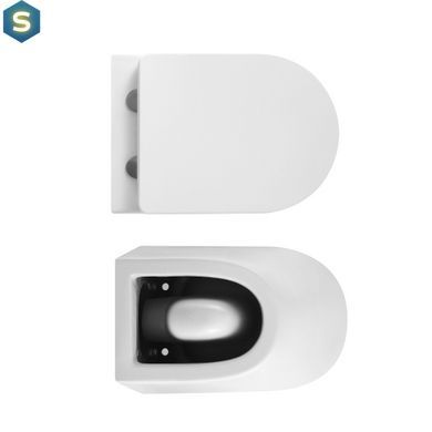 Унітаз підвісний Qtap Robin Ultra Quiet безобідковий з сідінням Soft-close 520x365x365 мм White, Білий