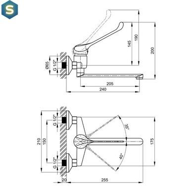 Змішувач для кухні Lidz (CRM) Watt 83 009, Хром