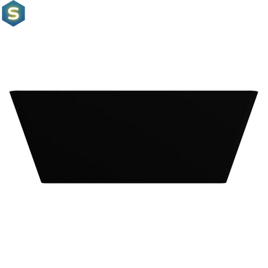 Ванна пристенная матовая Amidicon Atlant 170х85 черная из литого камня ATLANT_PRYST_170_BLACK_MAT, Черний