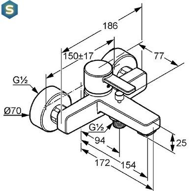 Смеситель для ванны Kludi Zenta 386709175, Белый