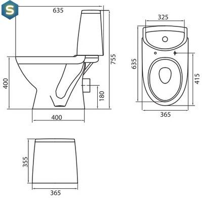 Унитаз-компакт Kolo Runa L89208000 с сидением Soft Close, Белый