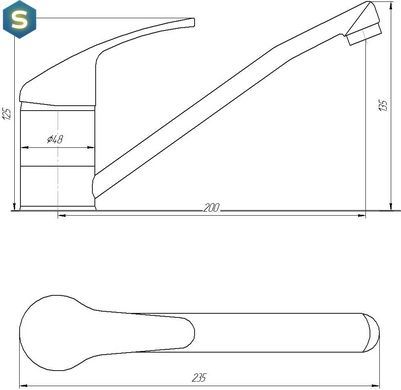 Смеситель для кухни Globus Lux Solly GLSO-0103, Хром