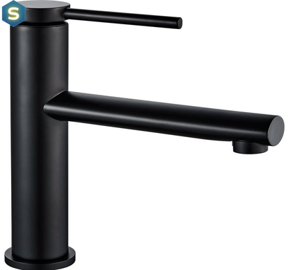 Змішувач для умивальника Rea Oval низький black REA-B6516, Черный матовый