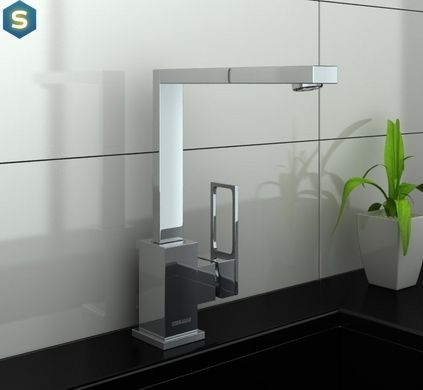 Змішувач для умивальника Kohlman Nexen chrome QB150U, Хром