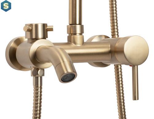 Душова система Rea Luis Brushed Gold з виливом REA-P7051, Золотий