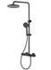 Душова система Dusel Centro Thermostatic Black (281307000), Черный матовый