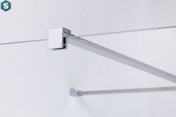 Держатель стекла (F) с креплениями длиной 800мм Volle WALK-IN 18-05F-80, Хром