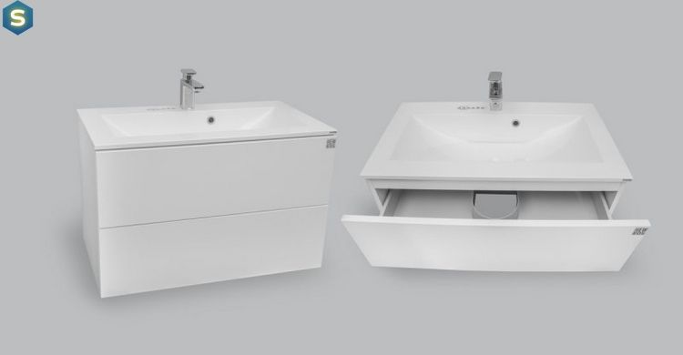 Тумба с умывальником Norway Eos 60 см белая матовая M107060, Белый матовый