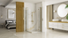 Душевая кабина Rea Hugo 90x90 brushed gold двойная REA-K6609, Золотой, Универсальная, золотой