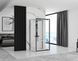 Душевая кабина Rea Rapid Swing 100x100 black пристенная REA-KPL-009957, Черный матовый, Универсальная, прозрачный, черный матовый