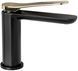 Смеситель для умывальника Rea Creek black gold low низкий REA-B8503, Черный/золото