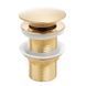 Донный клапан для умывальника Yoka click-clack L.gold без перелива BK.POP-14-BP-GLD, Золотой