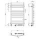 Електрична рушникосушка Navin Avalon 480x800 Sensor права, чорний муар 10-043153-5010, Черный матовый, Праве, Електронний