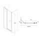 Душові двері Roca Capital 90x195см AM4609012M, прозорий, хром