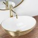 Умивальник Rea Sofia brush gold накладний білий/золотий REA-U3697, Золотий