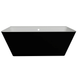 Ванна пристенная матовая Amidicon Atlant 170х85 черная из литого камня ATLANT_PRYST_170_BLACK_MAT, Черний