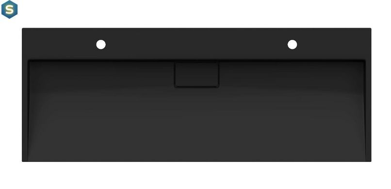 Умивальник Mexen Ava 100 black matt 2/O накладний підвісний MEX-23011072, Черный матовый