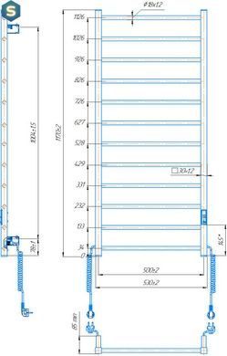 Электрический полотенцесушитель HF Leeds 1170x530 white matte 6.1.0805.06.WM, Белый матовый, универсальное (коннектор), Электронный