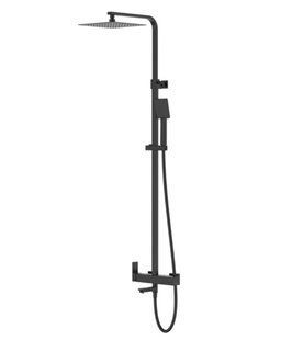 Душова система Corsan Ango black з виливом CMN02MBLW, Черный матовый