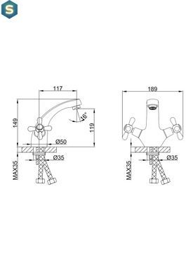 Смеситель для умывальника Frap F1025, хром, Хром