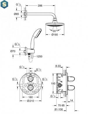Душова система Grohe Grohtherm &lrm;34614000