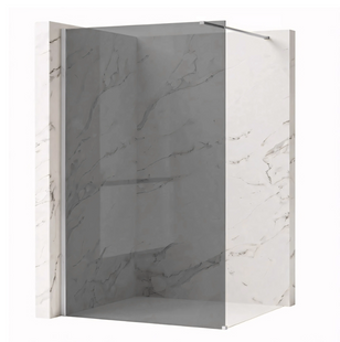 Душова стінка Rea Flexi 140x195 grey chrome KPL-K99080, графит, хром