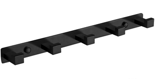 Гачок для рушників VBI Quadro black п'ятірний VBI-049705BL, Черный матовый