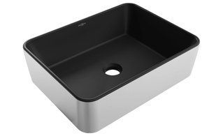 Умивальник Mexen Catia silver black matt накладний MEX-21314874, Хром