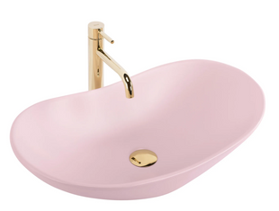 Накладний умивальник Rea Royal 60 powder pink matt REA-U6374, Кольоровий