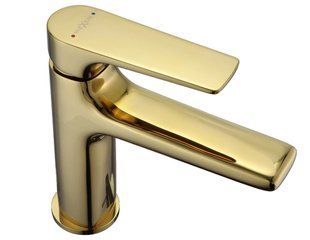 Смеситель для умывальника Mexen Lynx gold низкий MEX-745900-50, Золотой