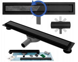Душевой канал Rea Neo Pro 2в1 black 50 см REA-G0999