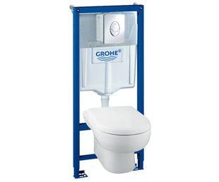 Комплект инсталляция + унитаз Grohe Solido Perfect с крышкой Soft-Close 39191000