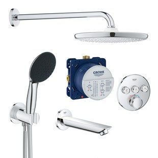 Душевая система скрытого монтажа термостатическая Grohe QuickFix SmartControl UA202802R3, Хром
