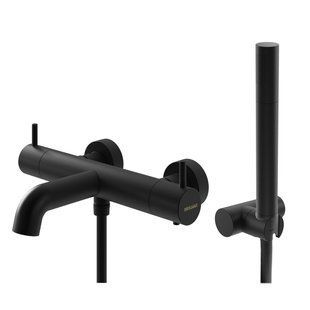 Термостат для ванны Kohlman Axel black настенный KPL-QW710AB, Черный матовый