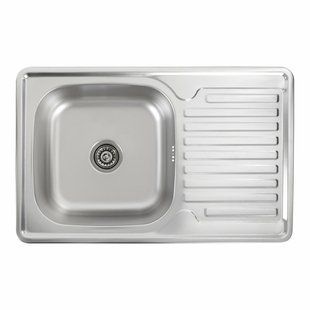 Кухонная мойка из нержавеющей стали Platinum декор 7850 (0,8/180 мм), R, Decor