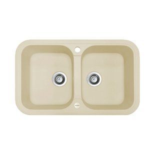 Кухонная мойка Adamant Twins 765x470x190 ivory 303223, Бежевый