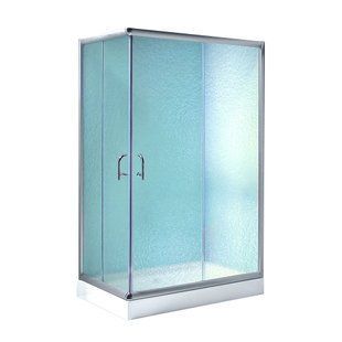 Душова кабіна Lidz Wawel SC120x80.SAT.LOW.FR, скло Frost 5 мм + Lidz Душовий піддон Kapielka ST120x80x14, Хром матовий, Універсальна, матовий