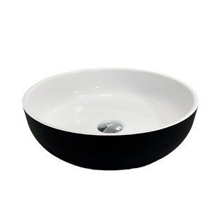 Умывальник Adamant Sunline New &Oslash;40 см black/white glossy 9850, Черный/золото