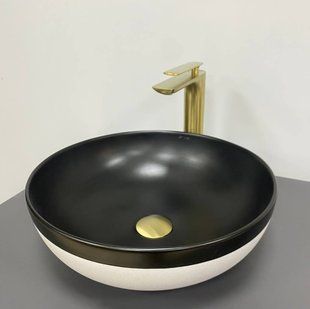 Умывальник VBI Ormela black white matt накладний VBI-016900, Черный матовый