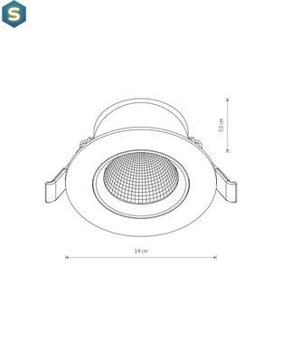 Точечный светильник Nowodvorski 10556 Egina LED 1x15W 4000K 1200Lm IP20 Wh