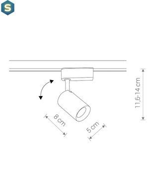 Трековый светильник Nowodvorski 8996 Iris LED 1x7W 3000K 430Lm IP20 Bl