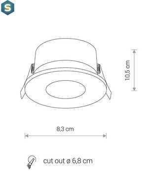 Точковий світильник Nowodvorski 8375 Golf GU10 1x15W IP54 Wh