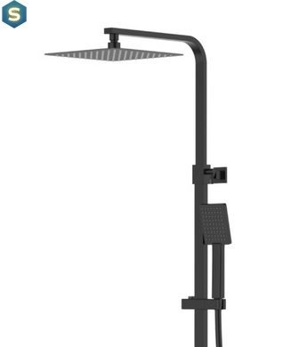 Душова система Corsan Ango black з виливом CMN02MBLW, Черный матовый