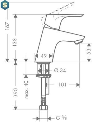 Смеситель для раковины Hansgrohe Focus E2 EcoSmart 31733000